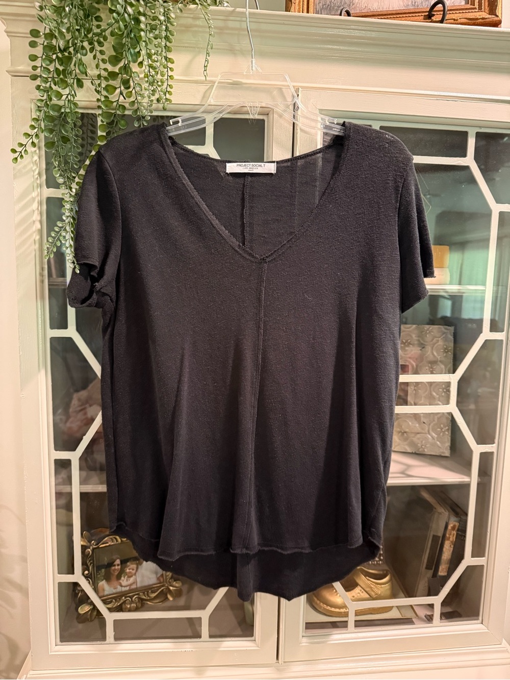 Project Social T Black V-Neck Short Sleeve Tee